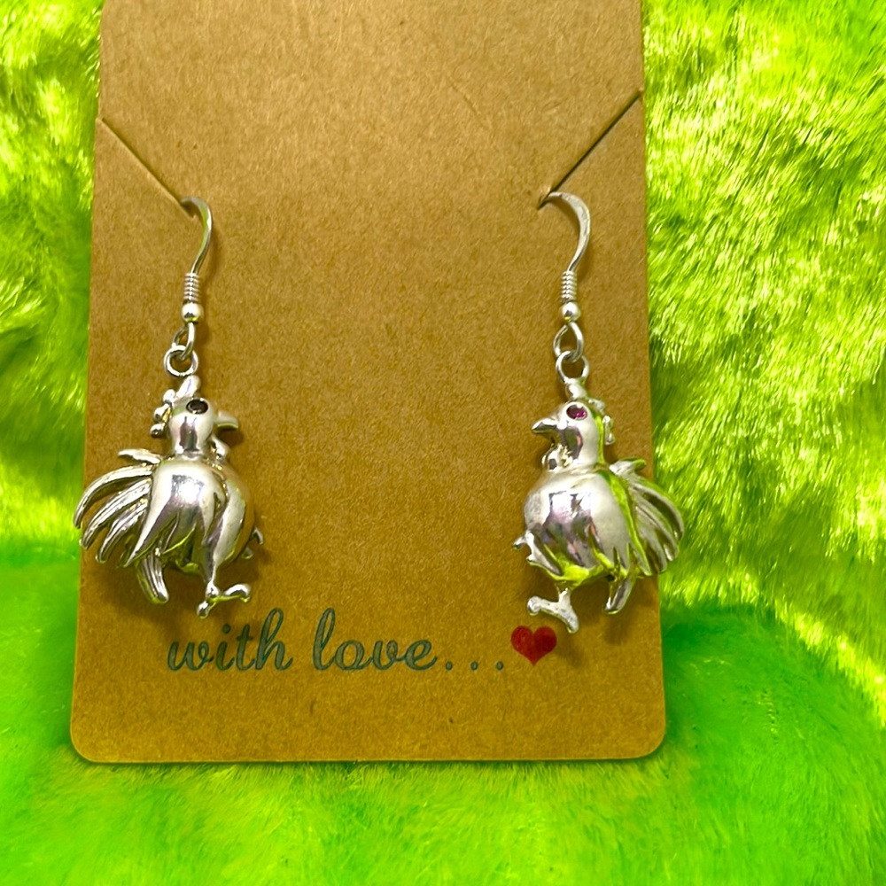 Chicken earrings